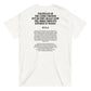 Full view of Japanese poem T-shirt – calligraphy front and translation back (Kaishū Katsu)